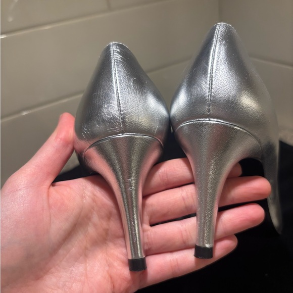 Stuart Weitzman Silver Heels - Picture 9 of 9